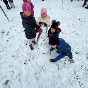 Pierwszy śnieg wiewiórek