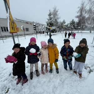 Pierwszy śnieg wiewiórek