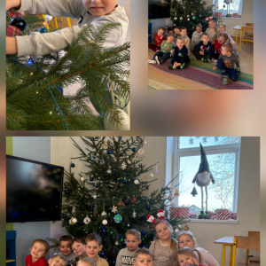 Ubieranie choinki - Grupa Zajączki