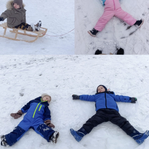 aniołki na śniegu u Jeżyków 